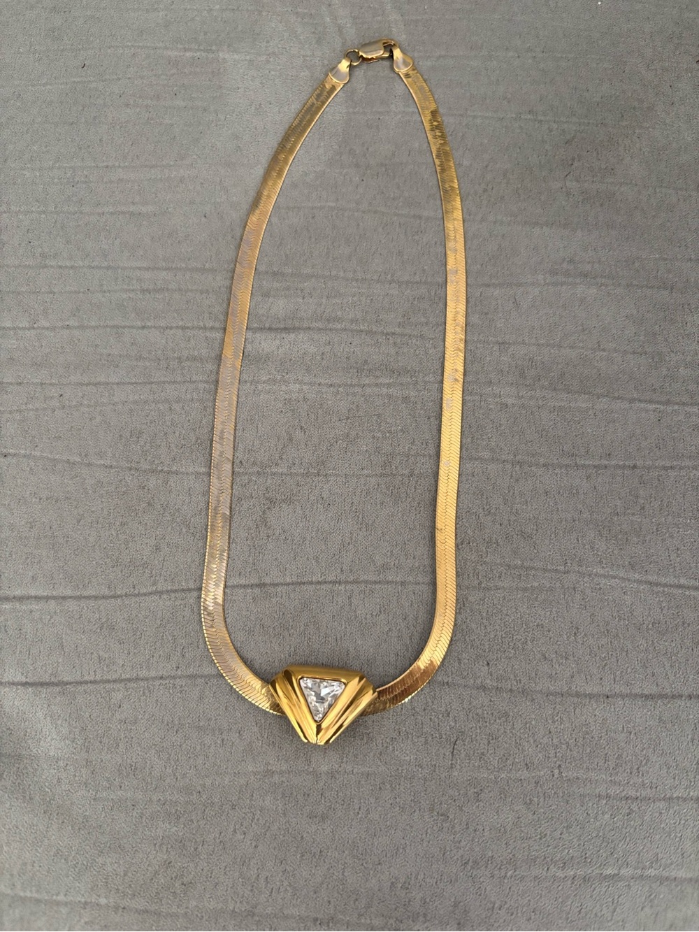 Women's Gold Chain Necklace with diamond pendant